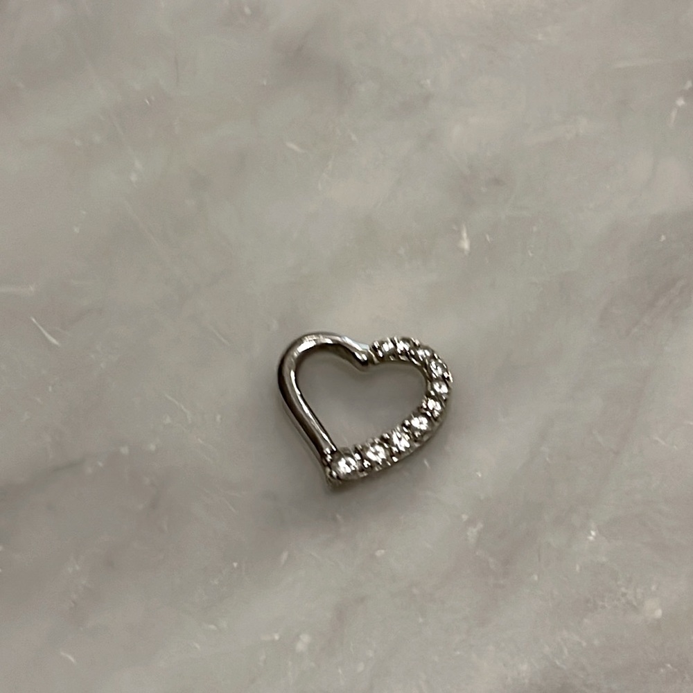 Heart Shaped Pendant with Diamonds